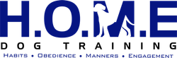 HOME Dog Training Logo - Habits, Obedience, Manners, Engagement