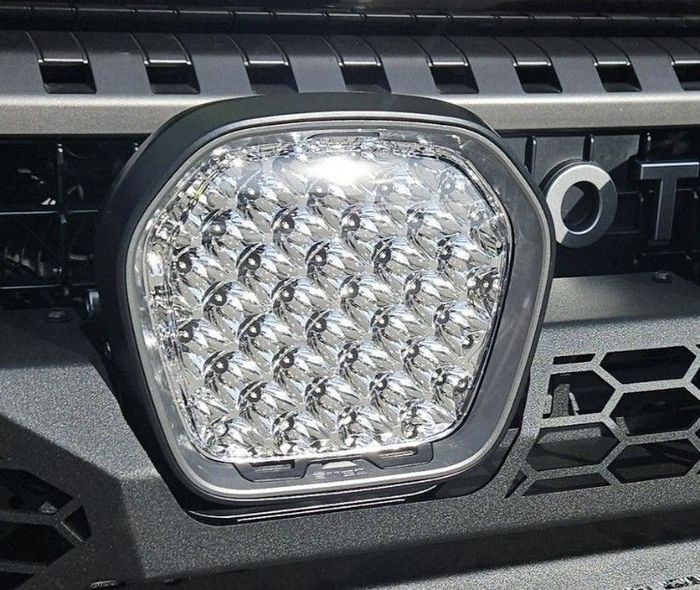 Big Headlight Installed On A 4x4 Car