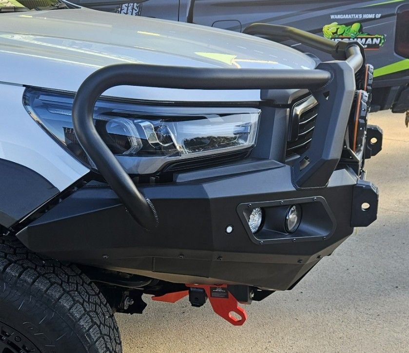 Front Bumper Guard Installed On A 4x4 Car