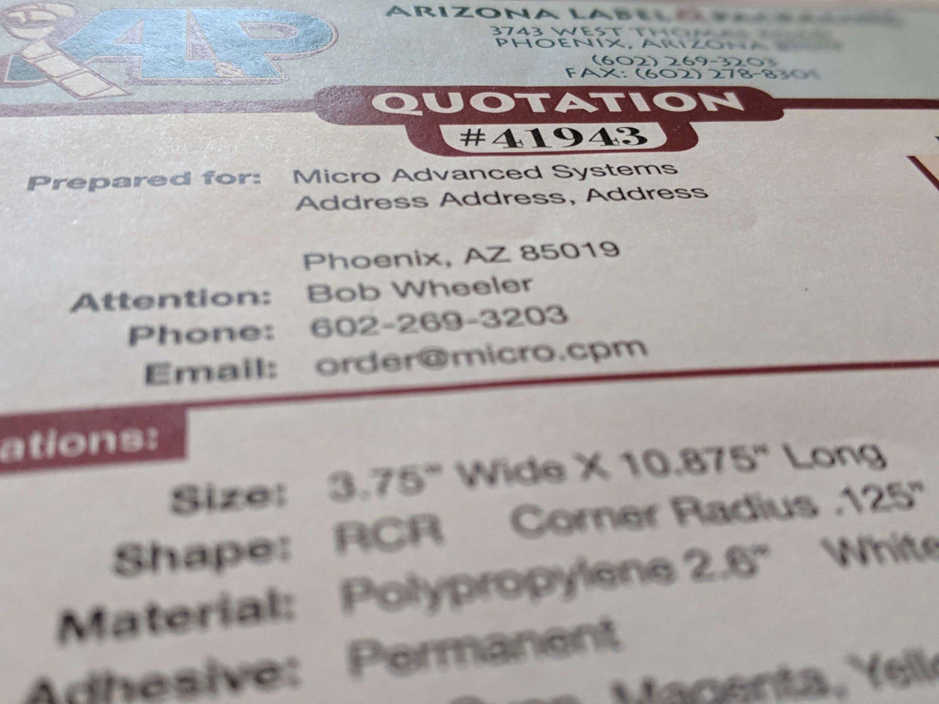 Arizona Label & Packaging - Services