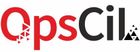 Logo of OpsCIl with Ops in red font and Cil in s Black font. Arrows in red and black