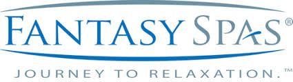 The logo for fantasy spas is a journey to relaxation.