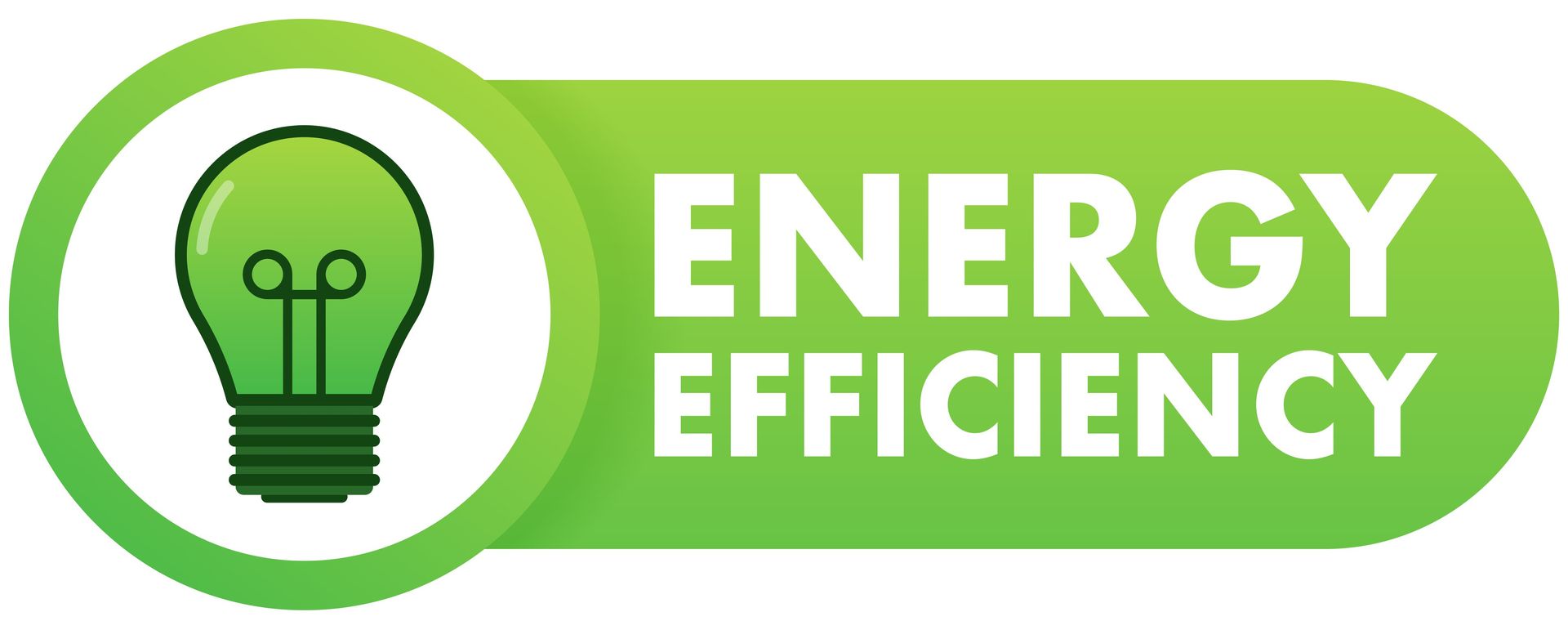 A green button with a light bulb and the words `` energy efficiency ''