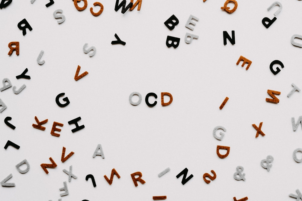 letters spelling OCD
