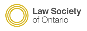 Logo of the Law Society of Ontario: gold concentric circles next to the text.