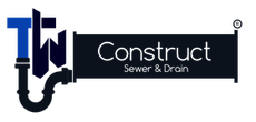 A logo for a company called TW Construct Sewer and Drain