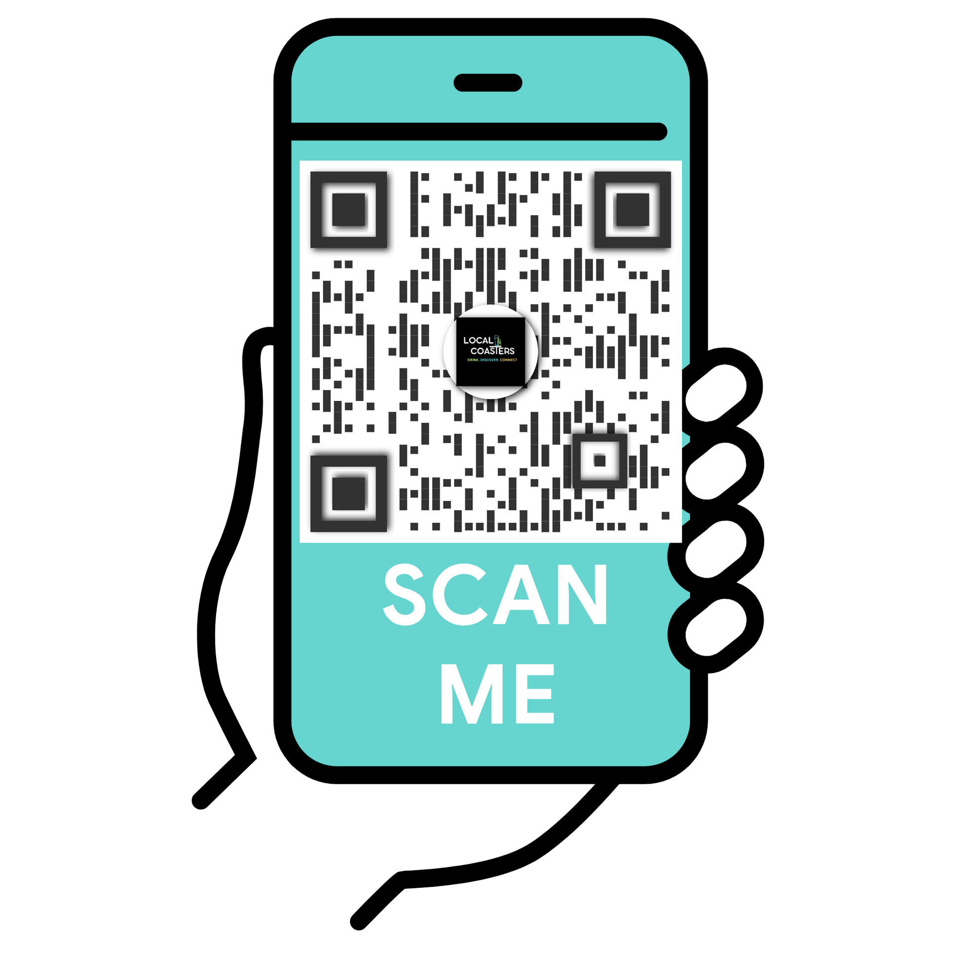 drink coasters with qr code