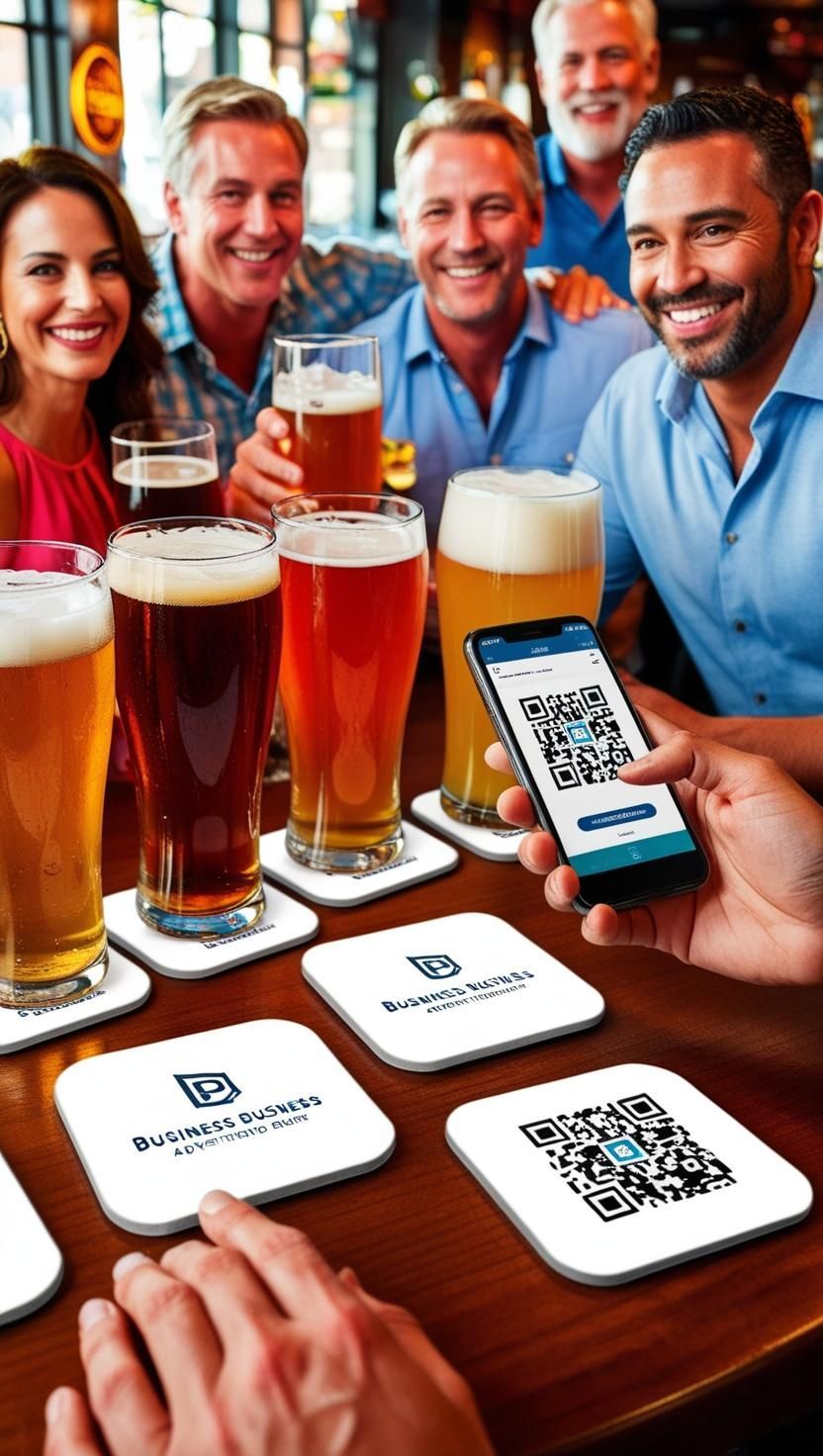 pub coasters with qr code