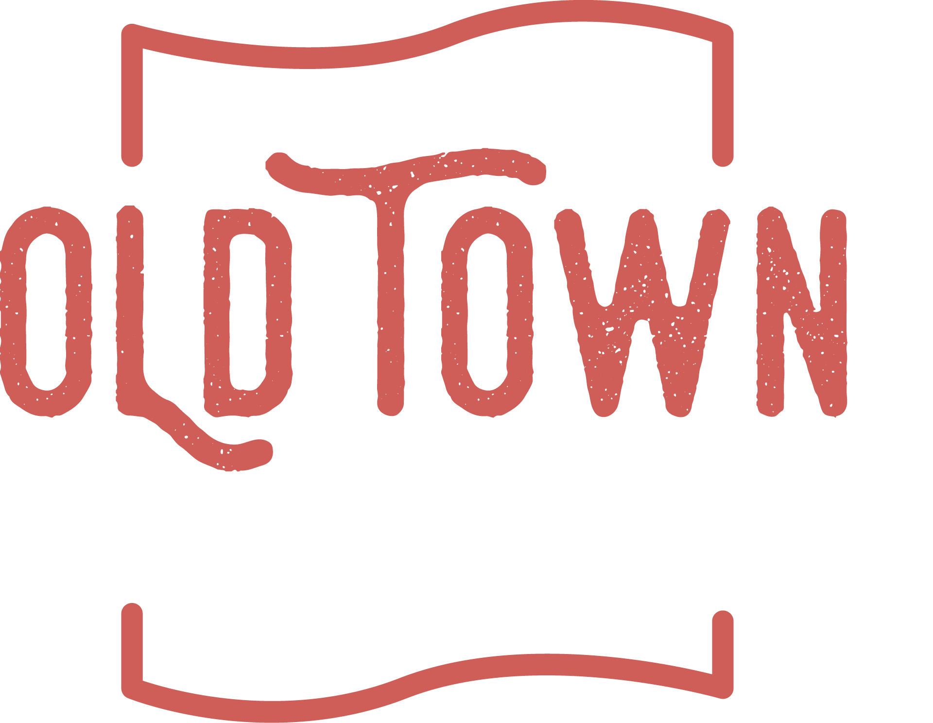A red logo for old town with a white background.