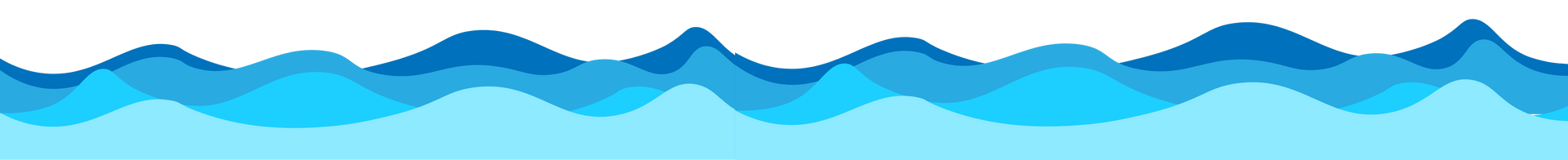 Abstract graphic of blue, layered waves, possibly representing water or a stylized ocean.