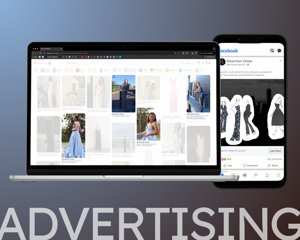 Web and social media advertising with examples on facebook and pinterest for the brand atte