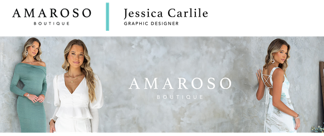 Amaroso Boutique branded custom email signature as graphic design example