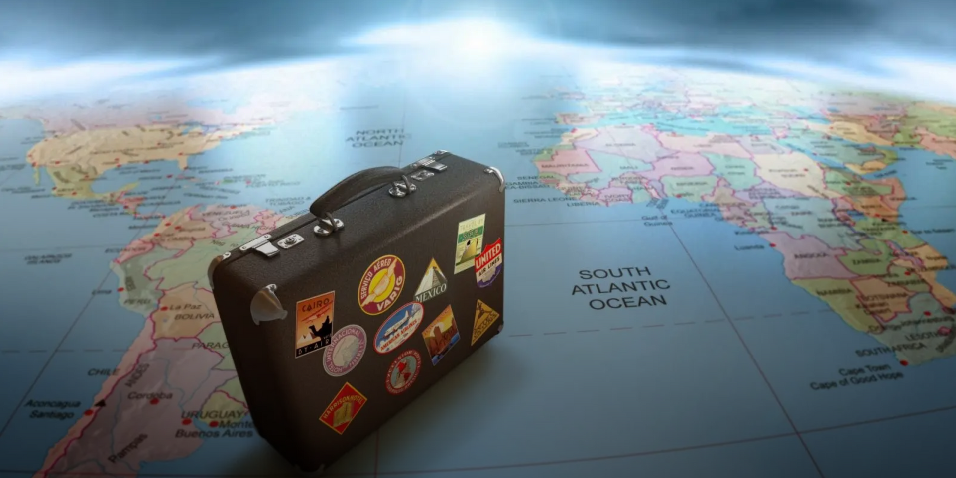 Uma mala destino viagem procura