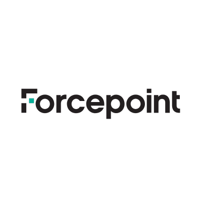 The forcepoint logo is black and green on a white background.