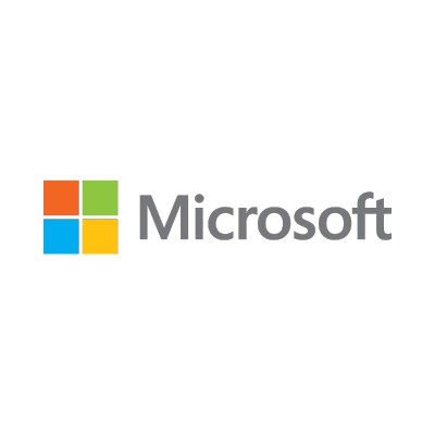 The microsoft logo is on a white background.