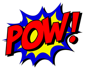 Pow retro cartoon style image.