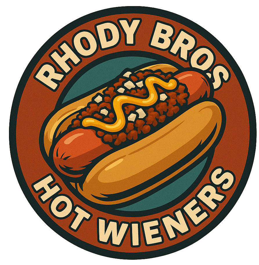 Rhody Bros. hot wieners logo.