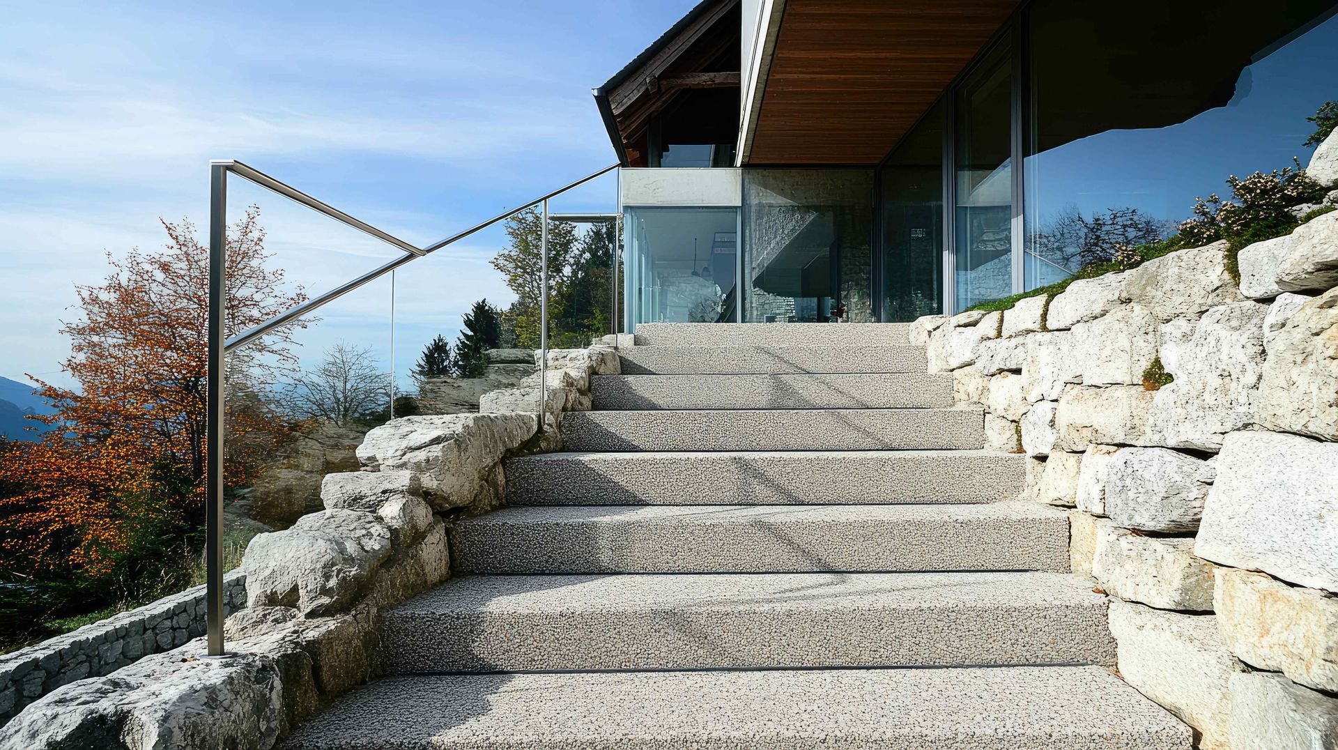 Textured Concrete Stairs