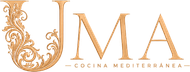 Logotipo dorado ornamentado “JMA” con “JOSE MARI CIMA” debajo sobre un fondo blanco.