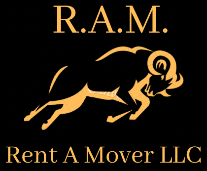 A logo for ram rent a mover llc