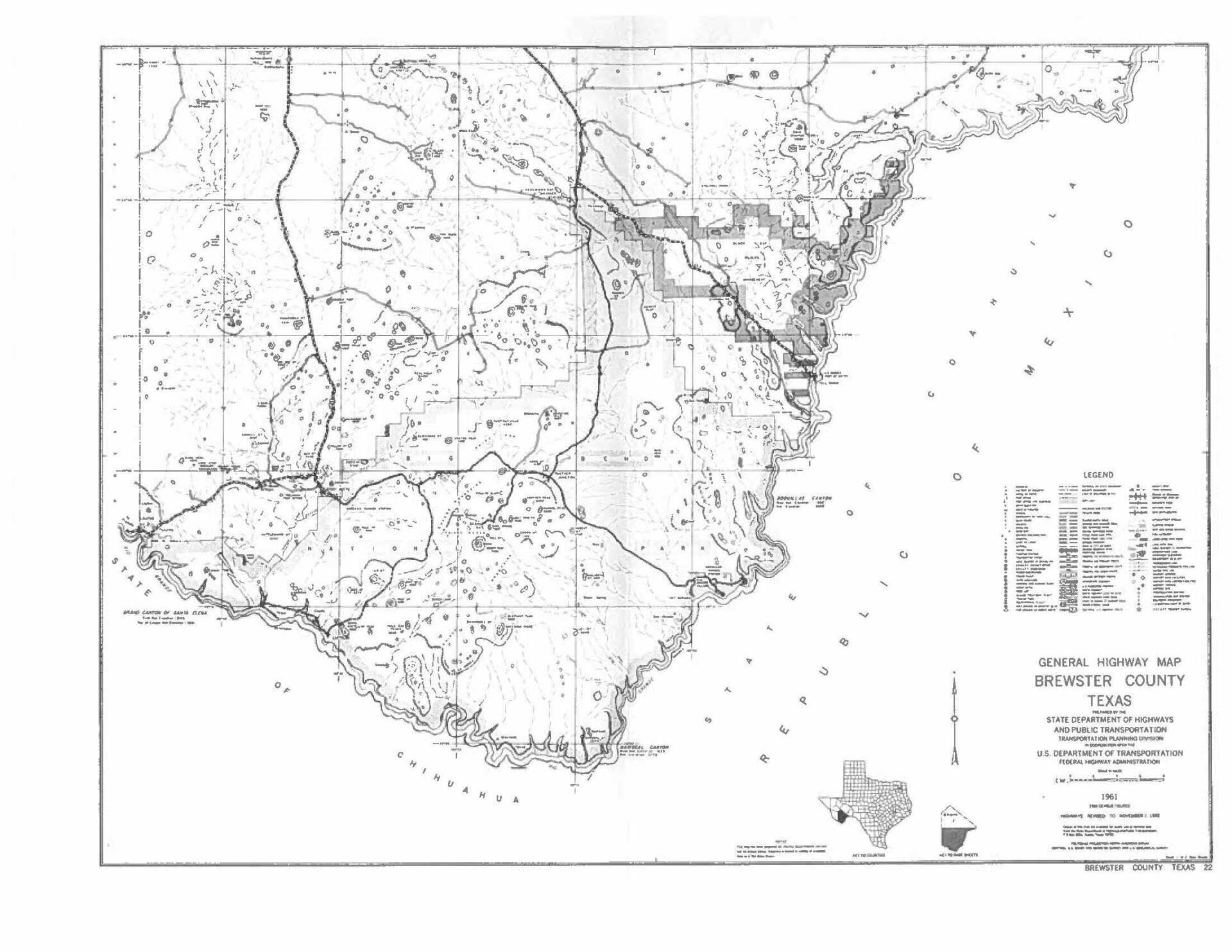 Map showing the boundaries of the Brewster Co ESD No 1