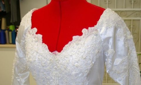 Wedding dresses designed at the shop