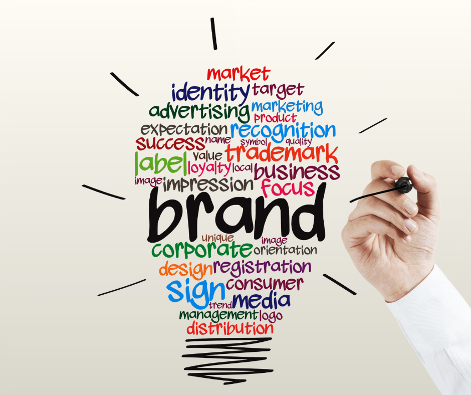 Person drawing a lightbulb with the word 