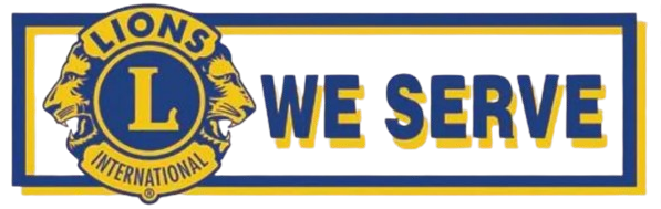 A lions international logo that says we serve