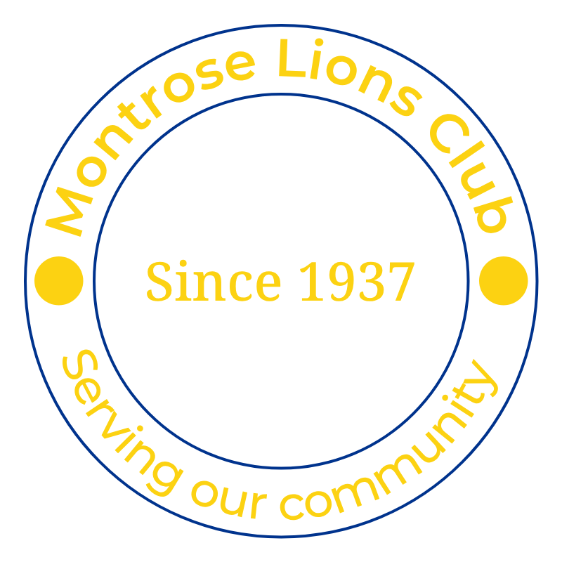A logo for montrose lions club since 1937