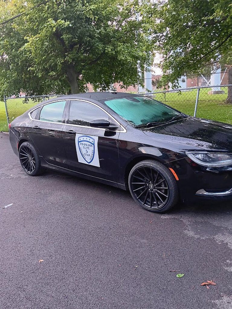 sedan with tinted window