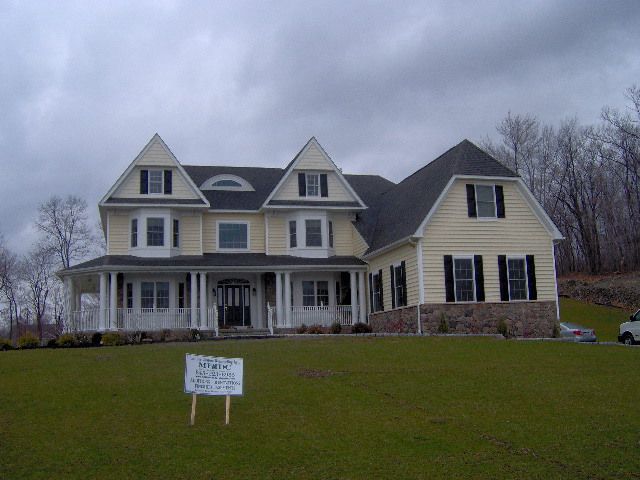 Repaired roof of a beautiful house in New Milford, CT