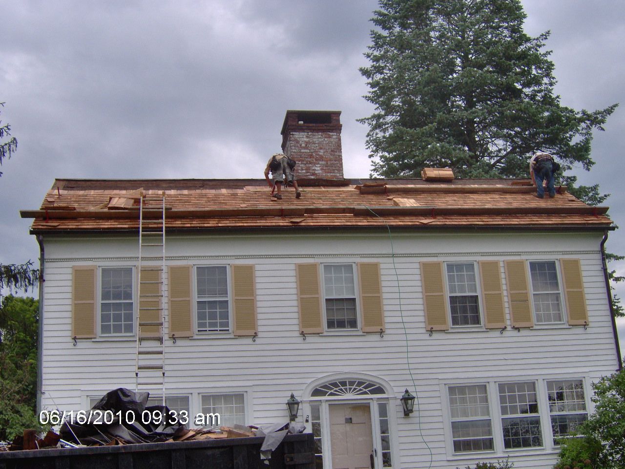 Serviced roof of a beautiful house in New Milford, CT