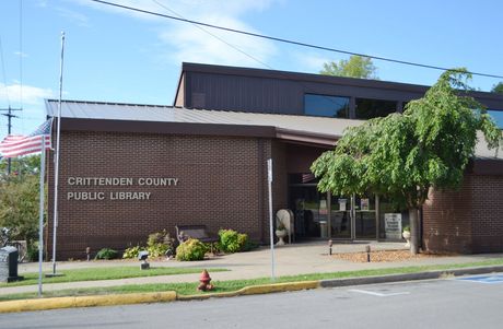 Photo of the entrance to crittenden county public library building