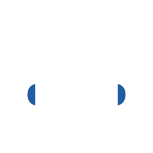 A white background with two blue circles on it.