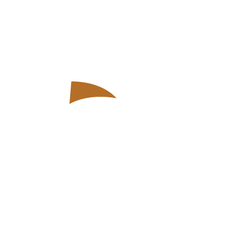 A brown triangle is floating in the air on a white background.