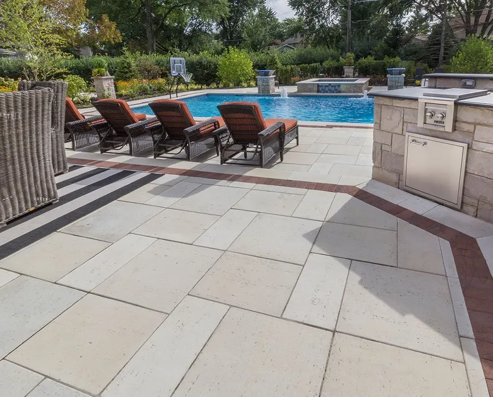 Travertine Interlock Pavers — Minneapolis, MN — Landscape & Concrete Center