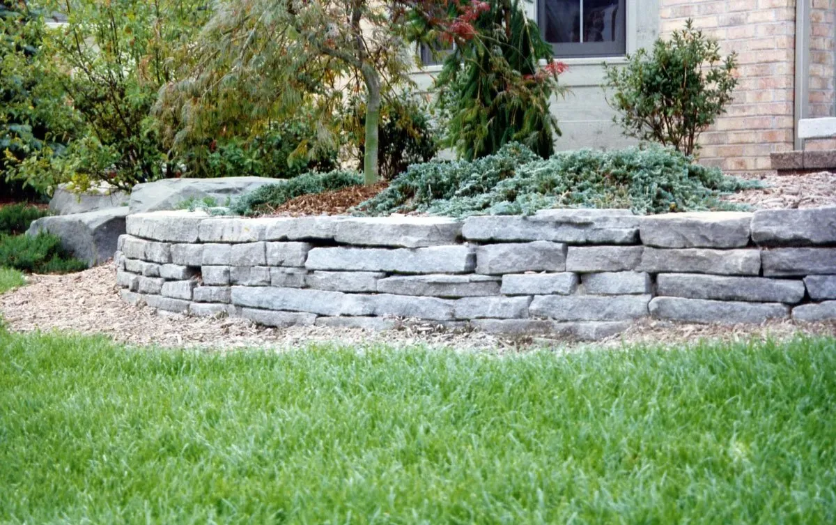 NY Bluestone Retaining Wall — Minneapolis, MN — Landscape & Concrete Center