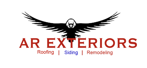 The logo for ar exteriors roofing siding and remodeling