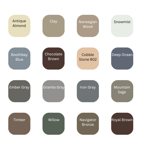 There are many different shades of brown in this color palette.