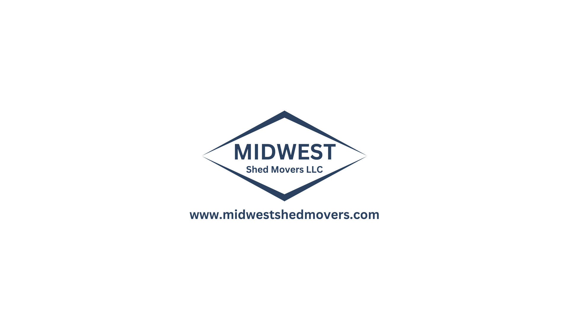 A logo for midwest shed movers llc on a white background.