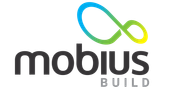 A mobius build logo with an infinity symbol on a white background.