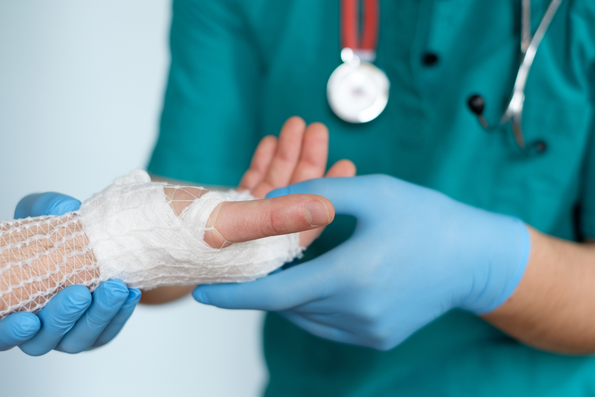 Wound care for post surgery care by a registered nurse