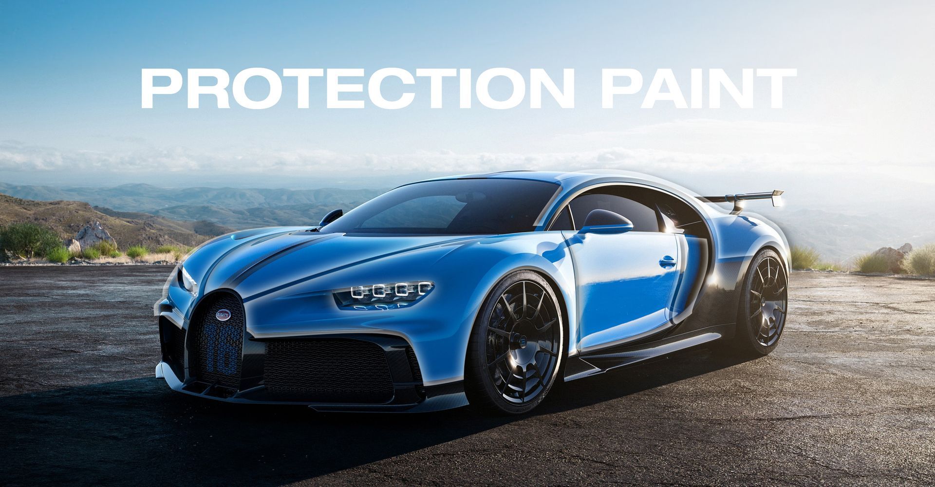 una supercar viola è parcheggiata davanti a un edificio