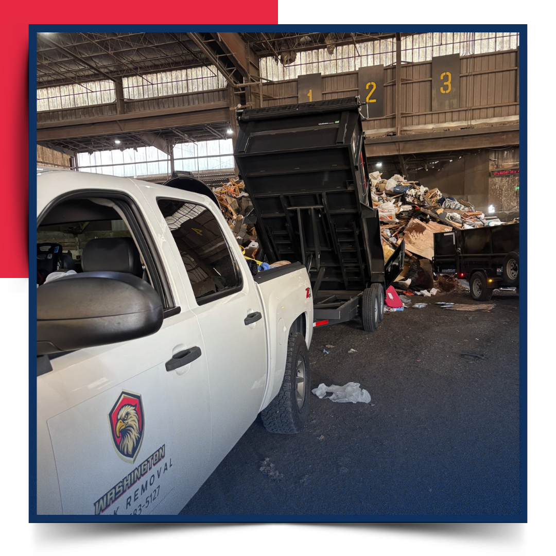 trailer pick up throwing trash