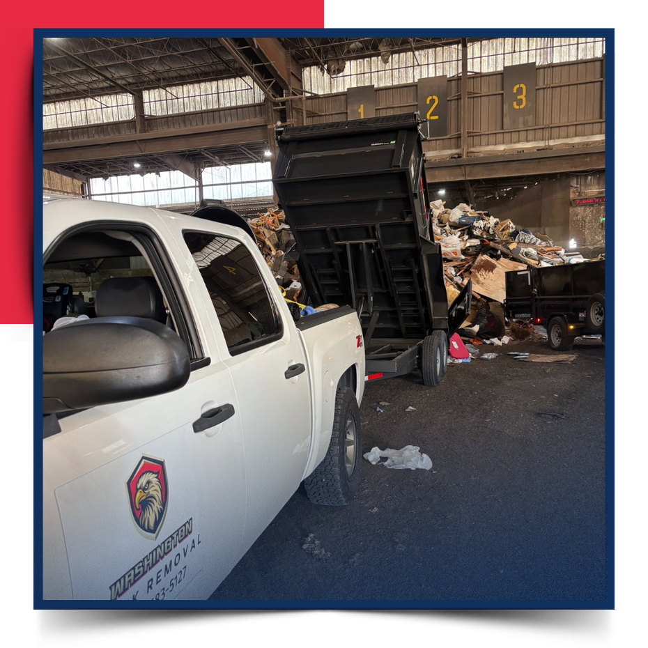trailer pick up throwing trash