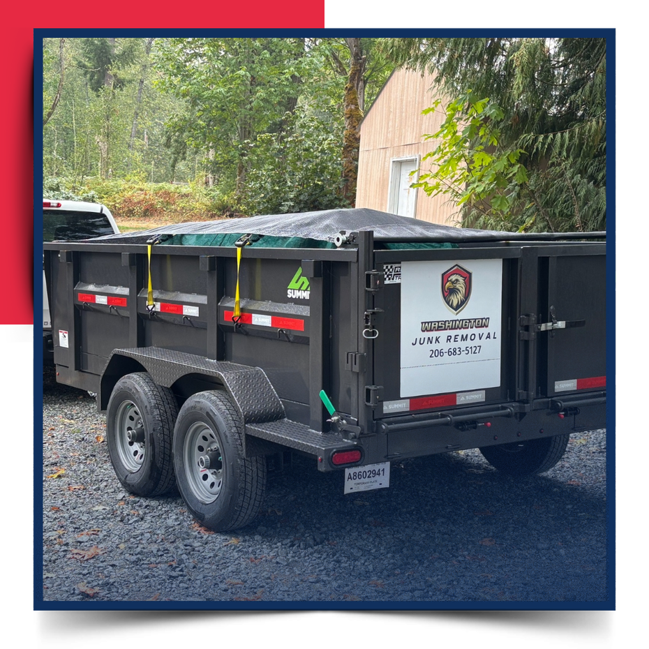 trailer pick up picking up trash and garbage