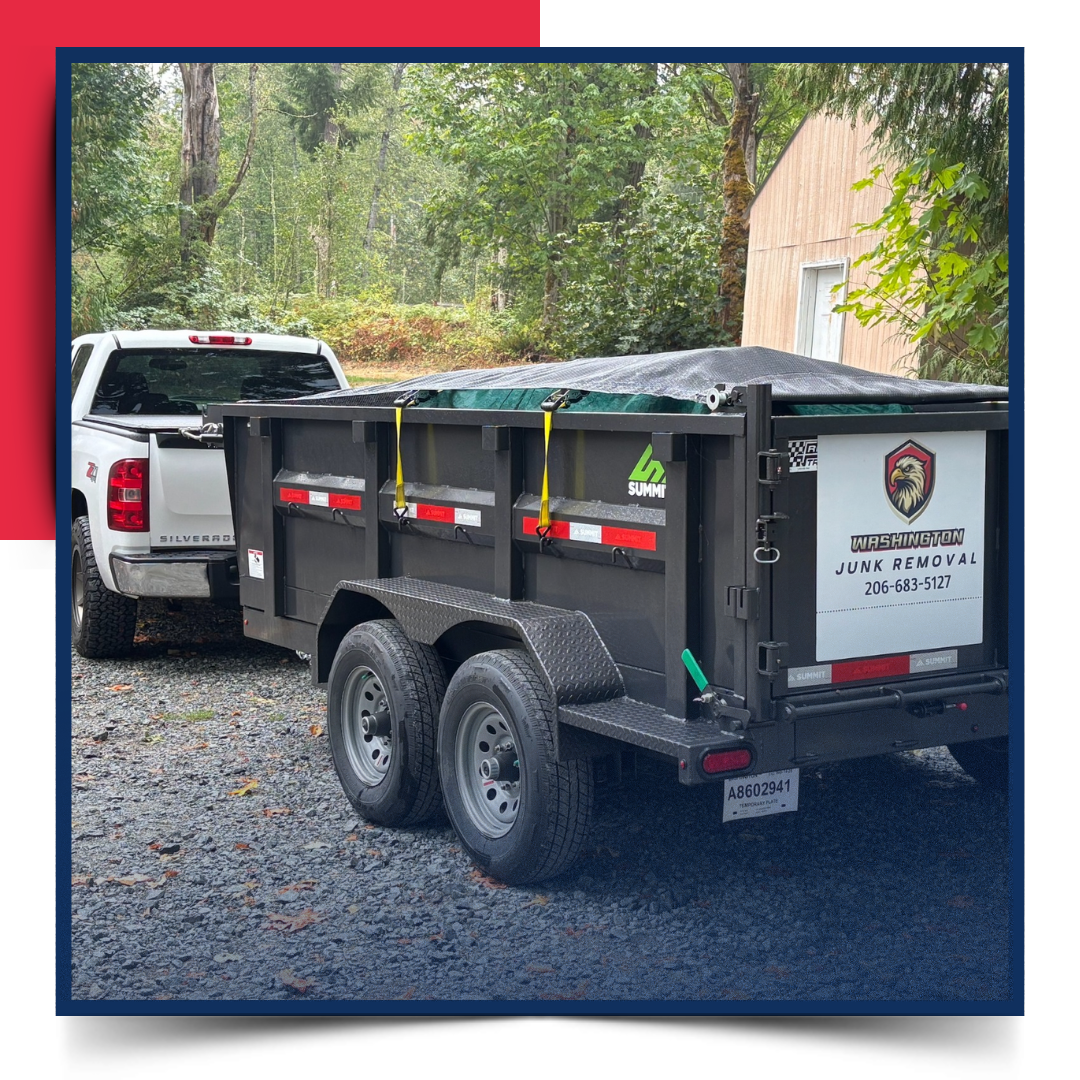 trailer pick up picking up trash and garbage