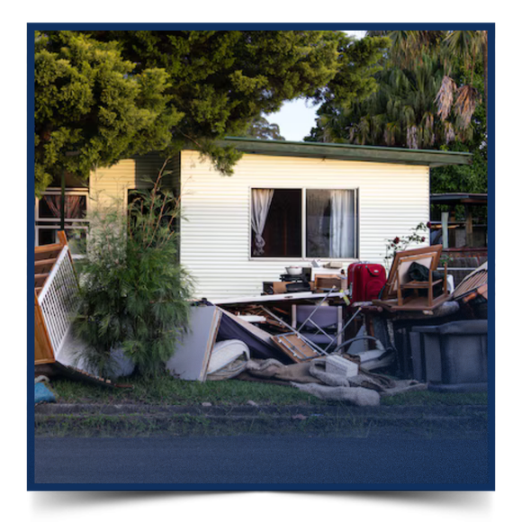 junk outside the house