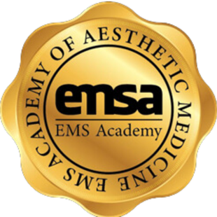 The logo for the academy of aesthetic medicine ems academy