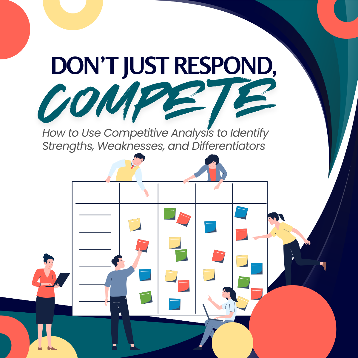 team performing competitive intelligence analysis